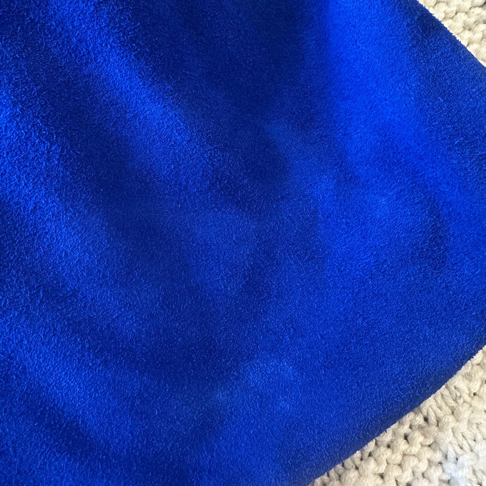 Vibrant Blue Suede Bag - Picture 5 of 5